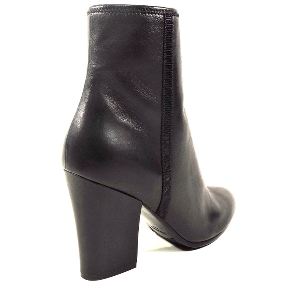 PRADA 🇮🇹 WOMEN'S BLACK SOFT LEATHER COMFORT FASHION BOOTIE - Picture 5 of 9